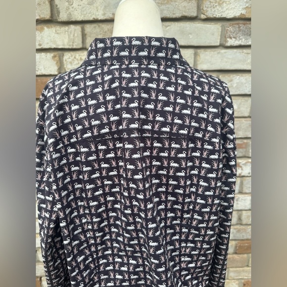 🦢 Talbots Button Down Collared Swan Long Sleeve Shirt sz 16 🦢 - Picture 8 of 8